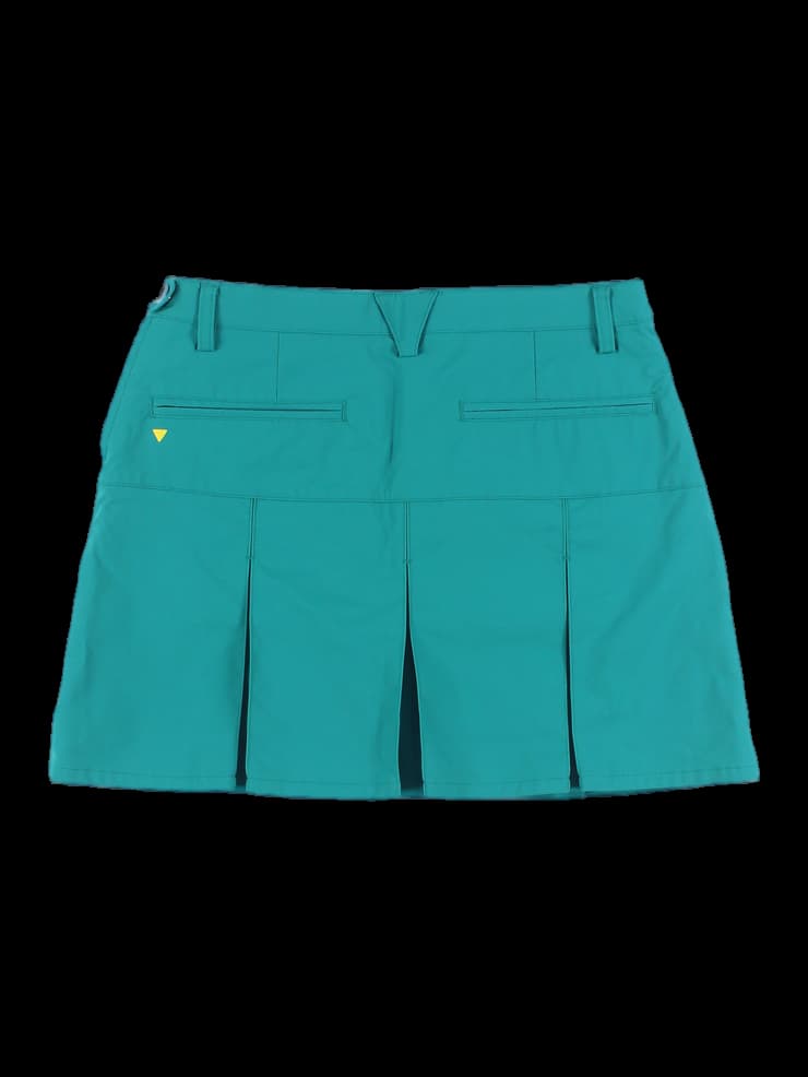 센터 절개 포인트 플리츠 스커트