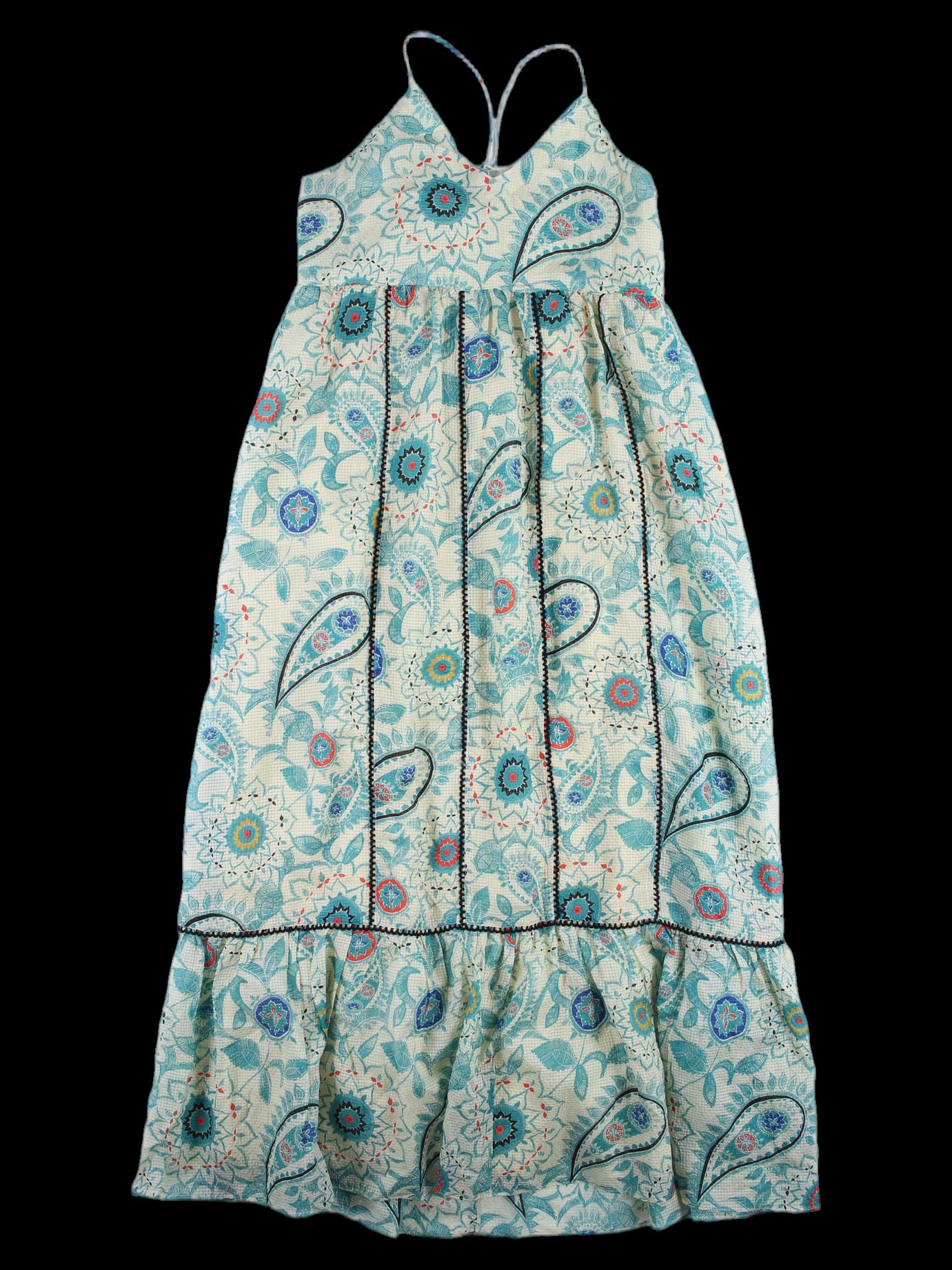 에스닉 스트랩 롱 원피스