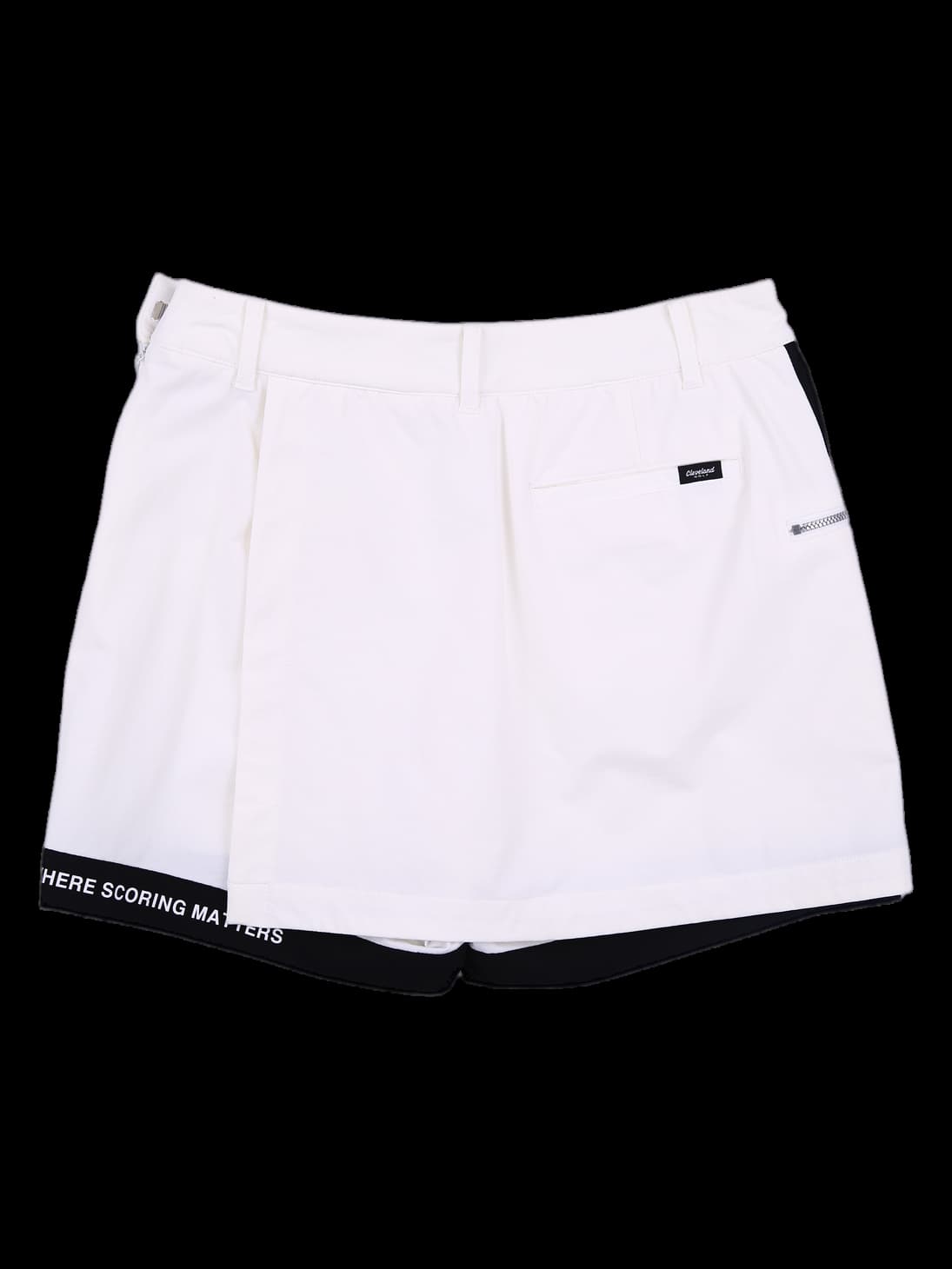 지퍼 포인트 배색 치마 반바지