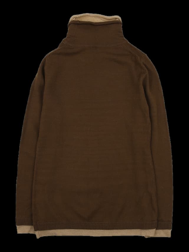 안감 배색 하이넥 베이직 니트