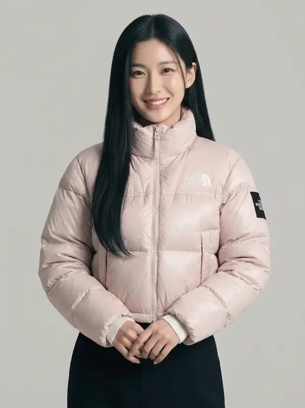 크롭 긴팔 패딩
