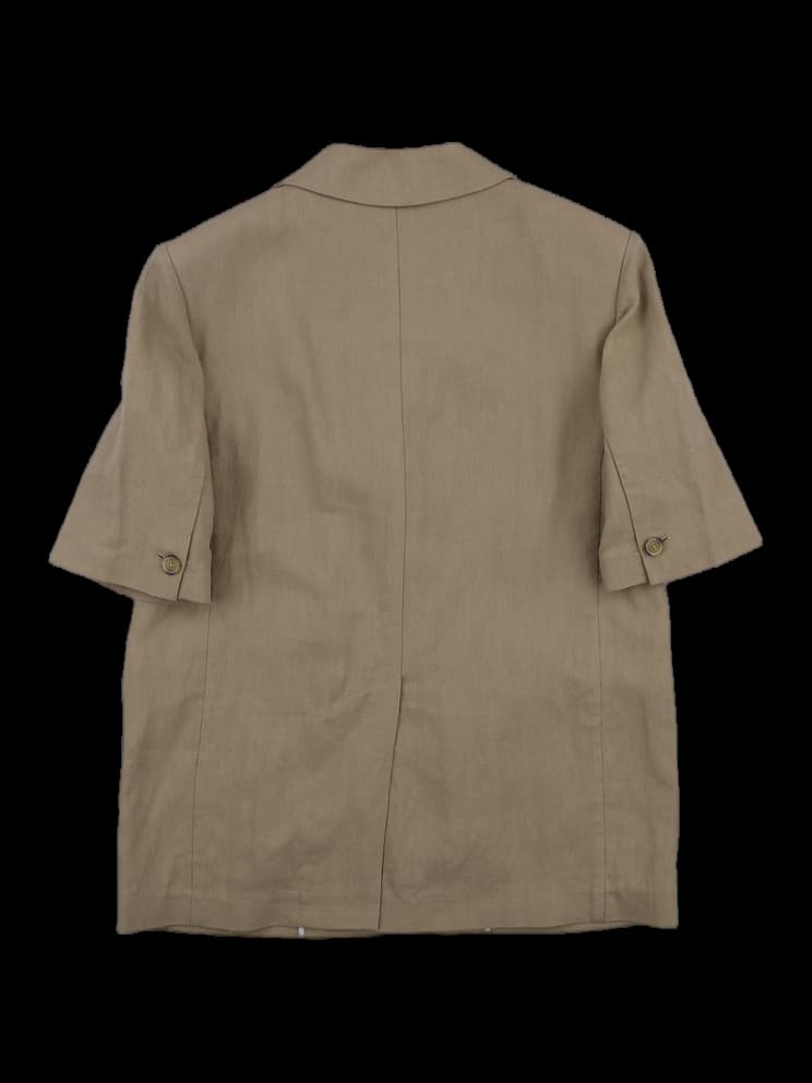 쓰리버튼 카라 반팔 자켓