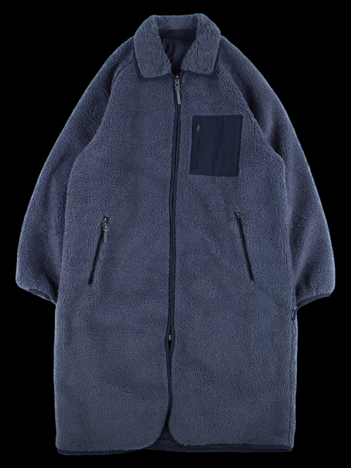 후리스 리버서블 롱 코트 자켓 점퍼