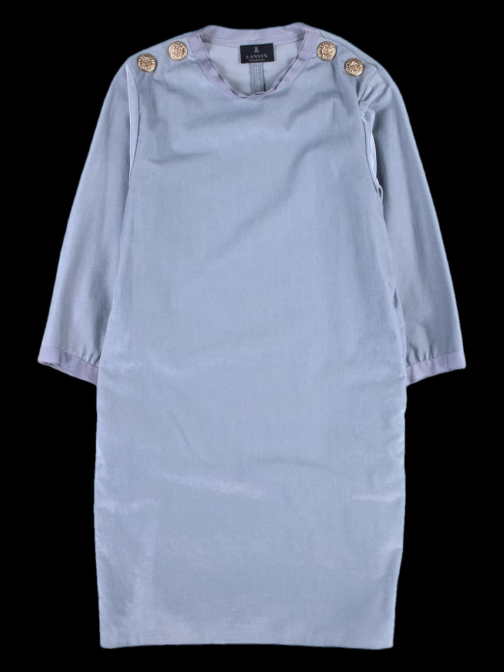 골드 버튼 포인트 긴팔 원피스