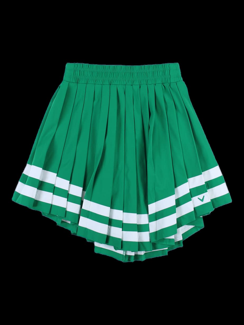 언밸런스 플리츠 스커트