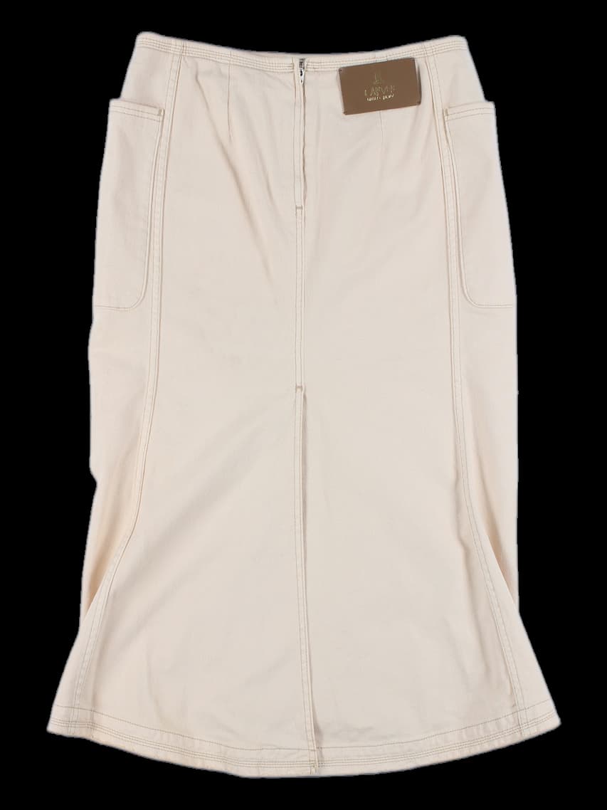 슬림 데님 롱 스커트