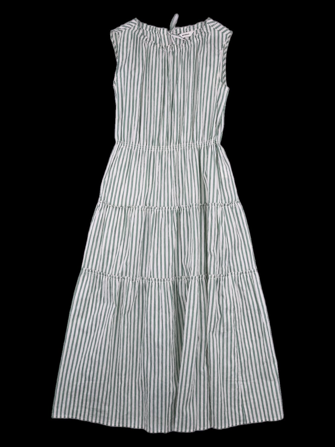 스트라이프 롱 원피스