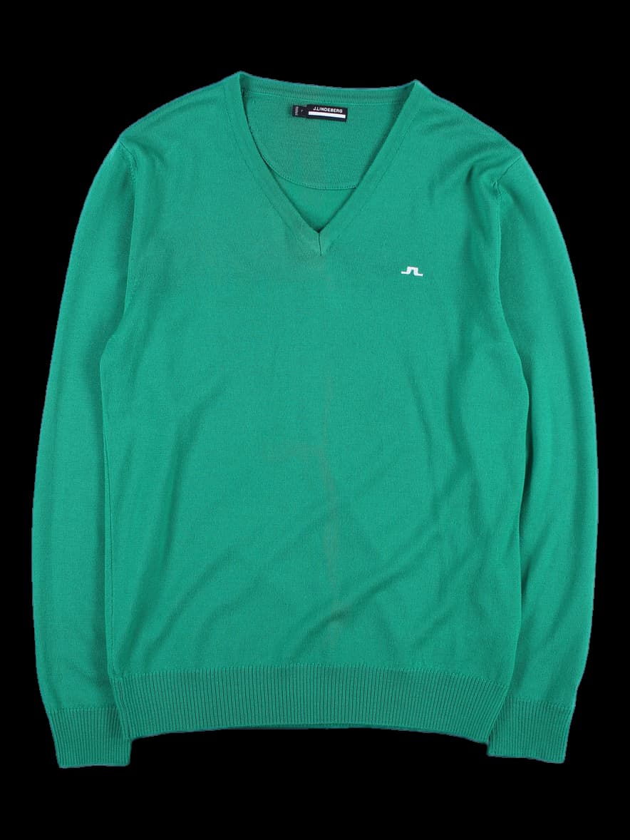 브이넥 울 니트