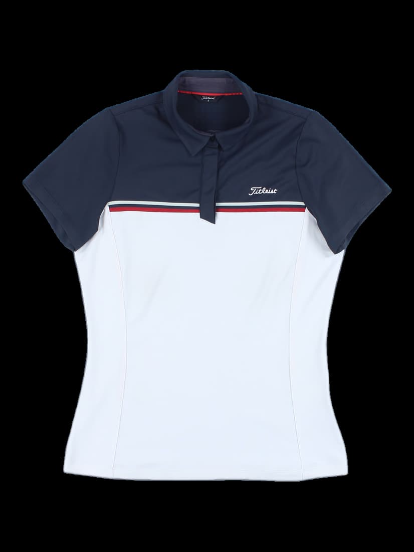 컬러 포인트 반팔 카라티