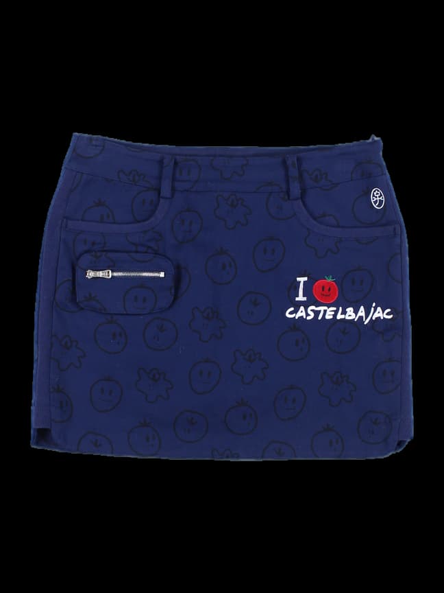 자수 패턴 스커트