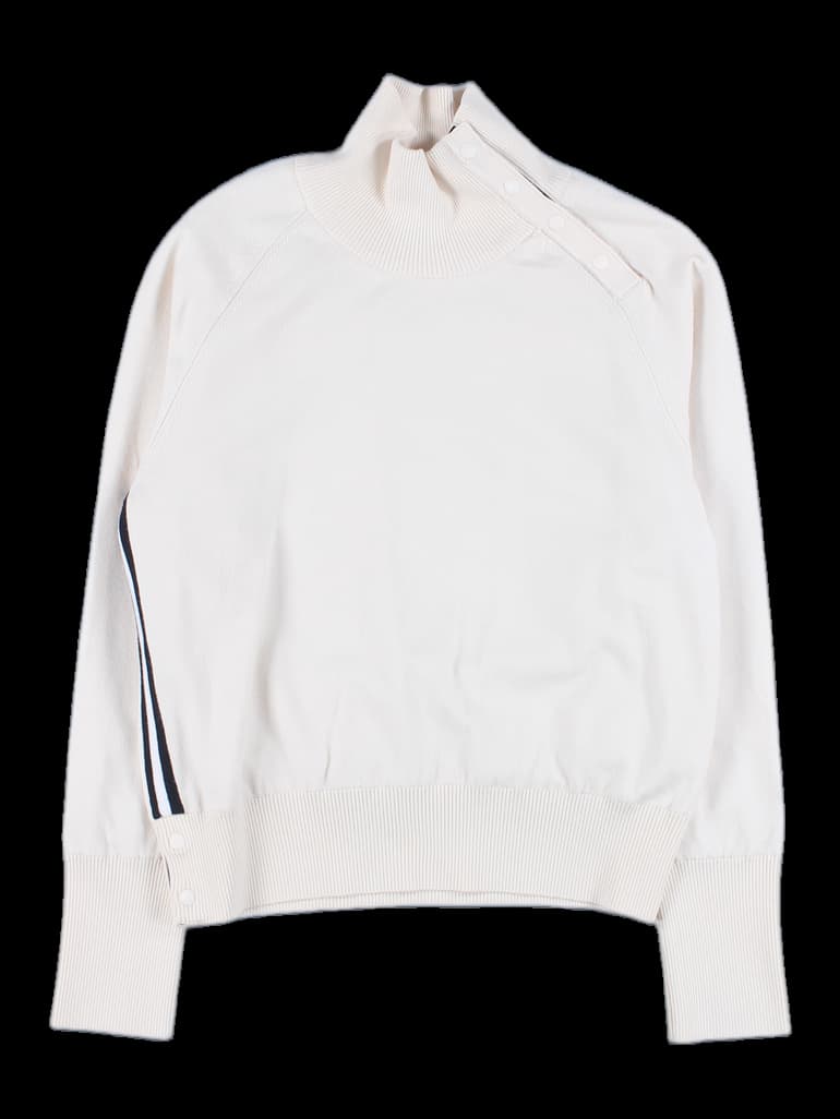 하이넥 옆 배색 바람막이 니트