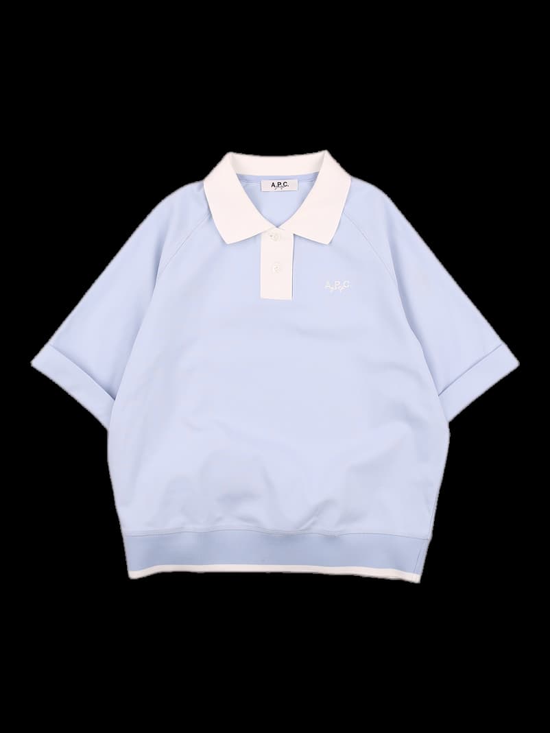 로고 반팔 카라 티셔츠