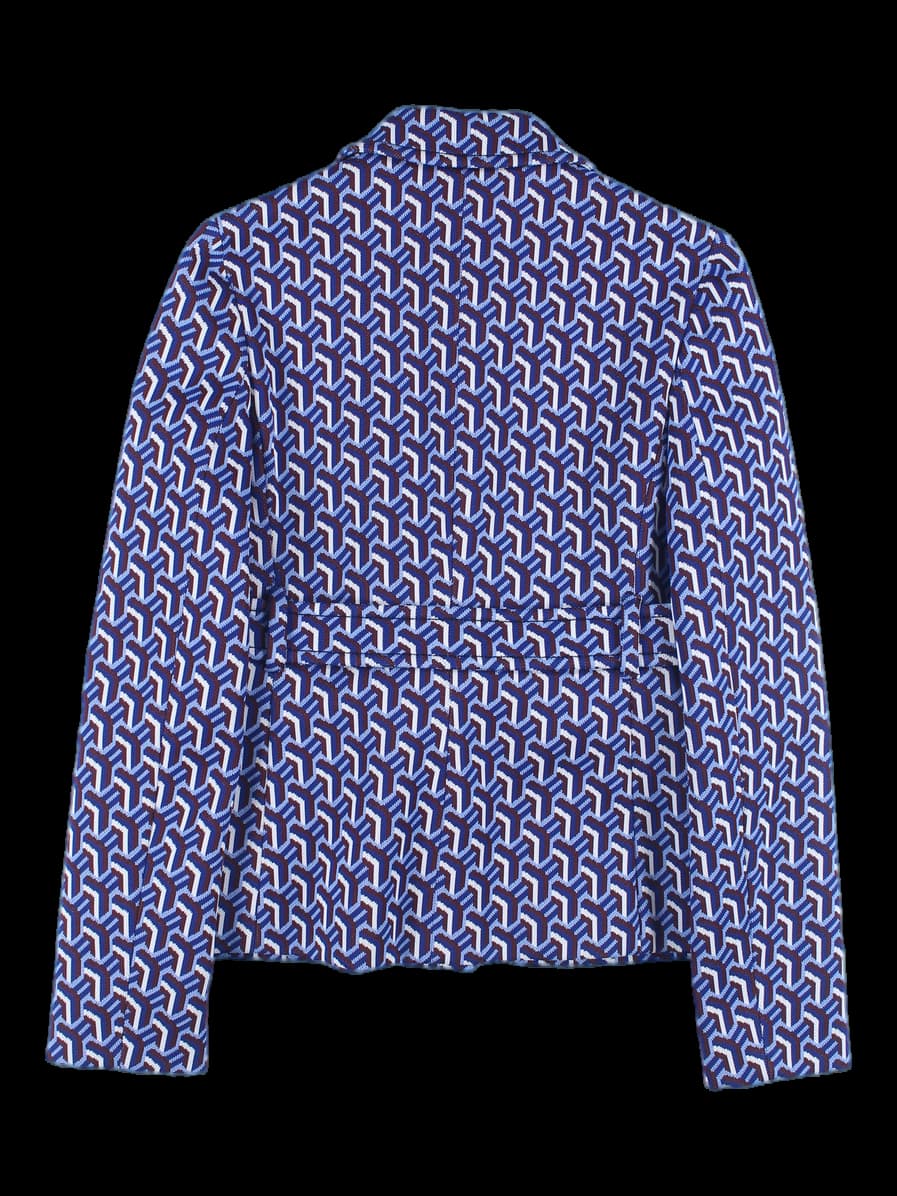 로고 벨티드 자켓