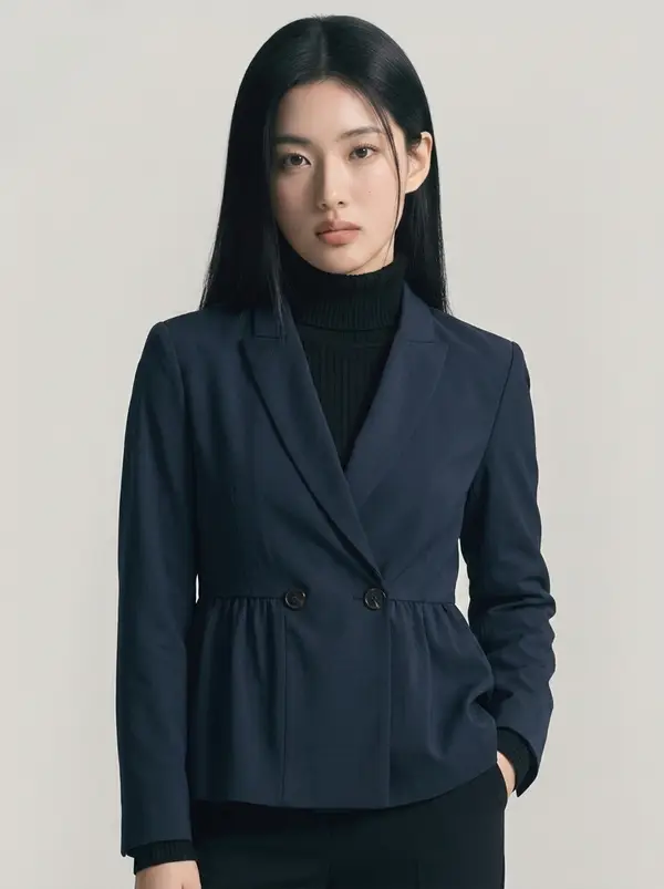 셔링 카라 자켓