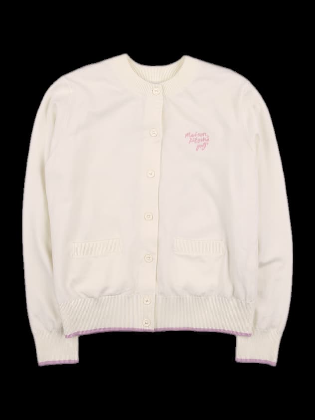 로고 라운드 골프 가디건