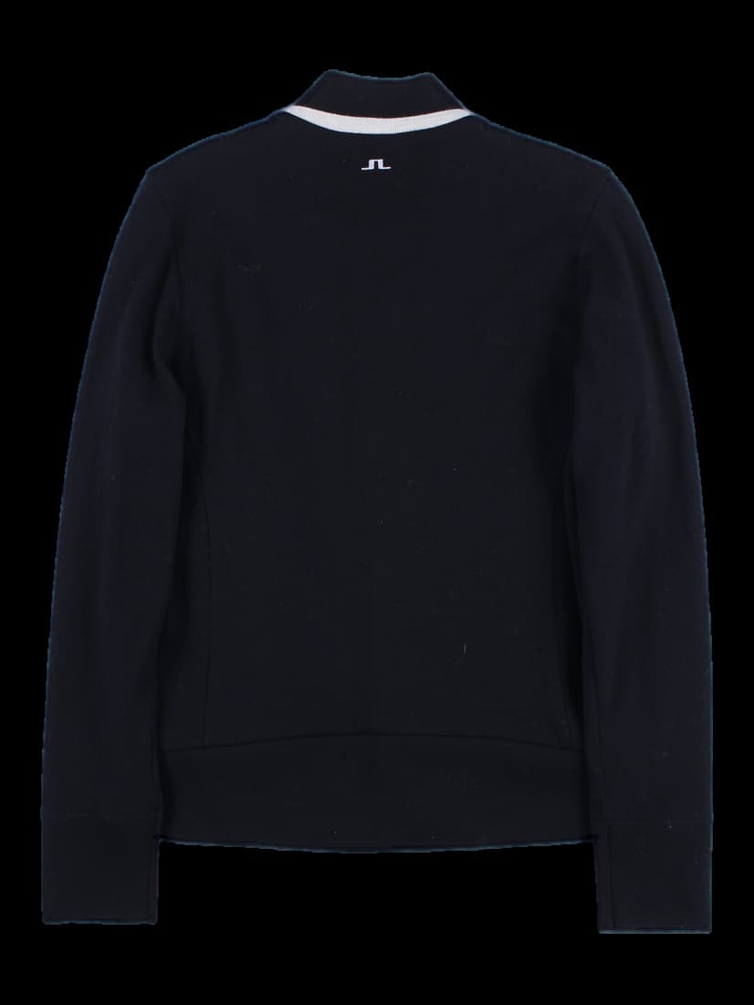 라인 포인트 집업 니트 점퍼