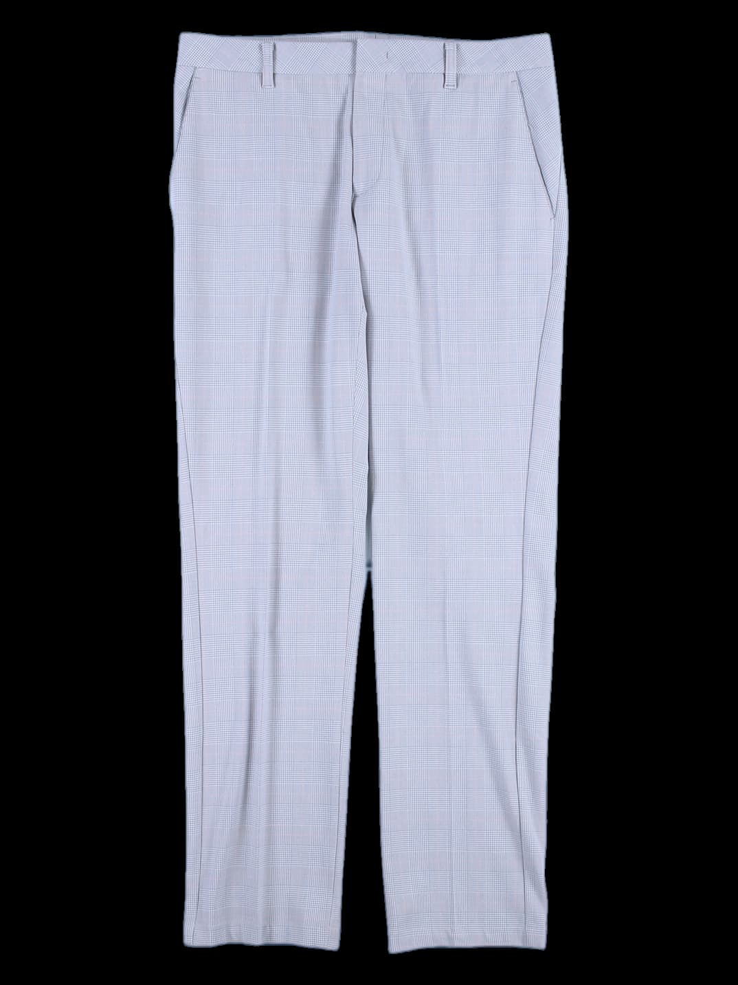 사각 체크 패턴 팬츠