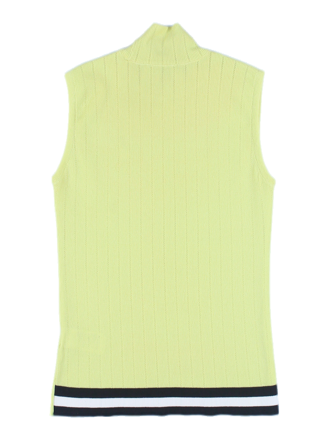반넥 골지 니트 베스트