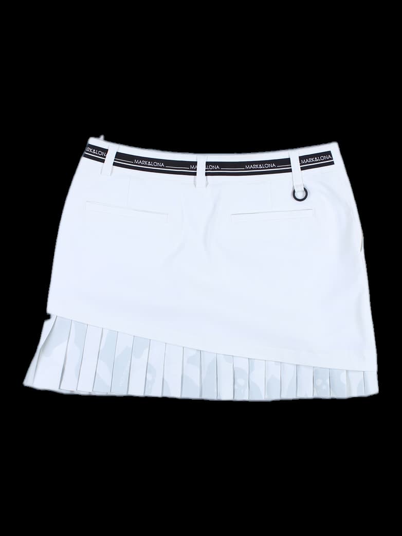 사선 절개 플리츠 스커트