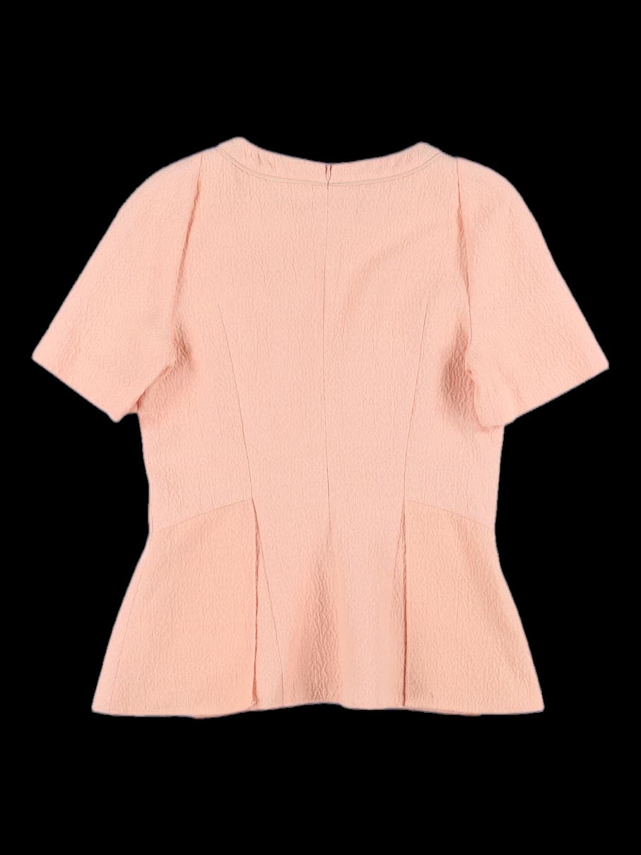 큐빅 자가드 블라우스