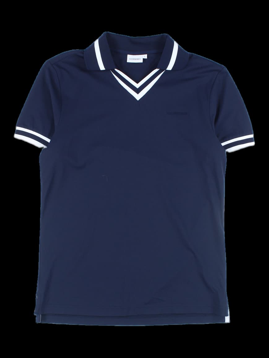 줄무늬 반팔 카라 티셔츠