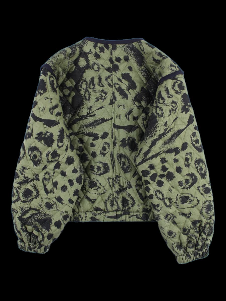 패턴 후리스 자켓