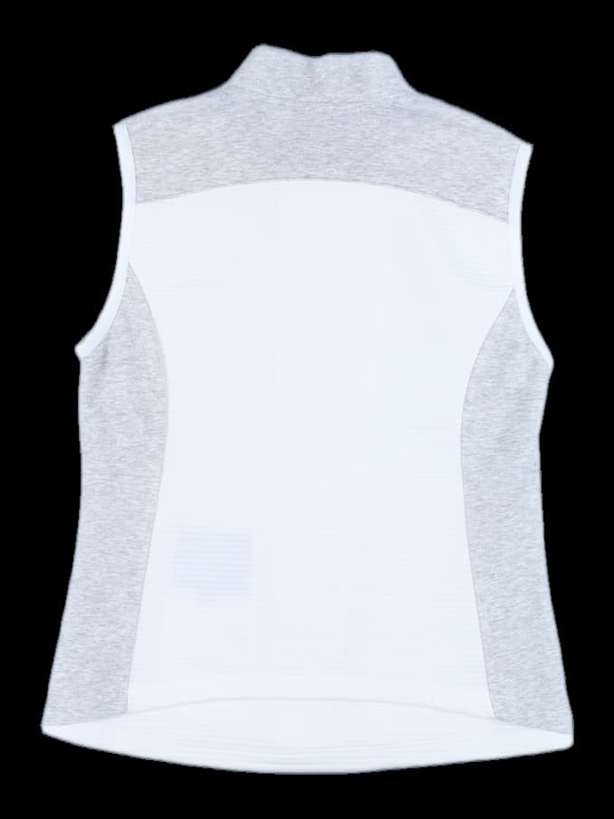 배색 집업 베스트 점퍼