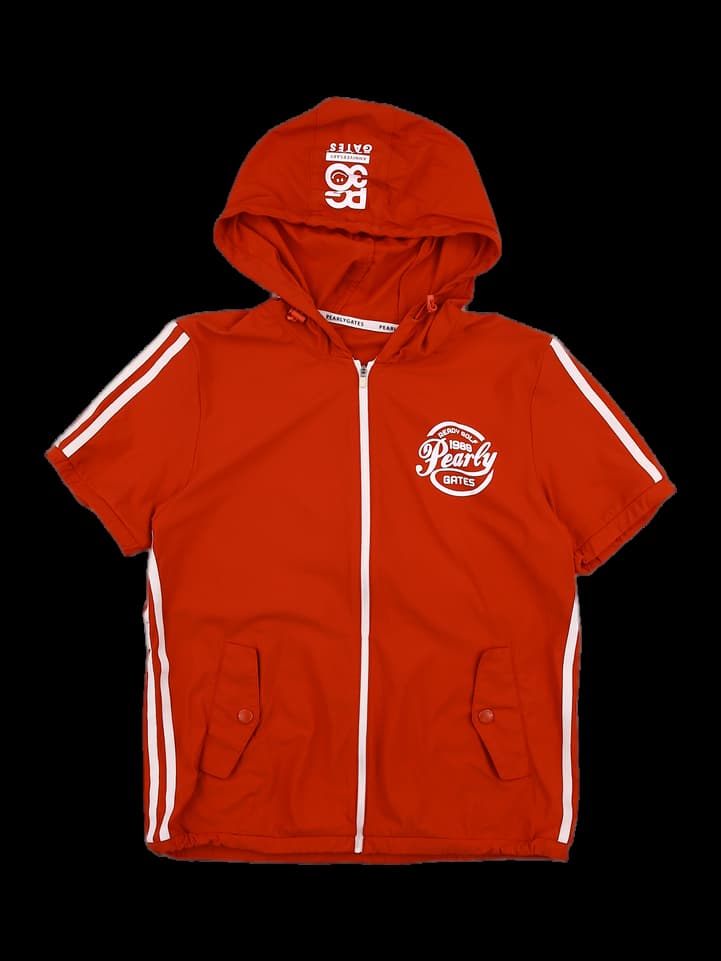 후드 집업 반팔 점퍼