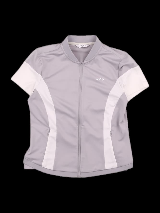 배색 집업 점퍼