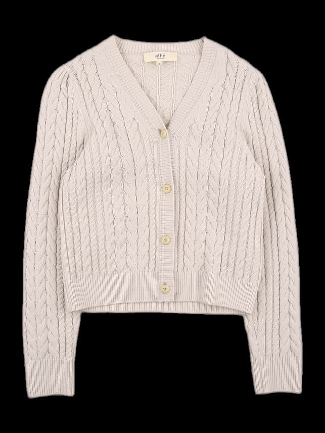 케이블 니트 가디건