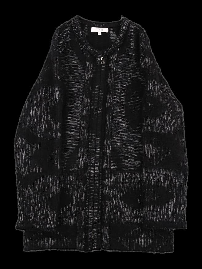 프린지 집업 하프 자켓