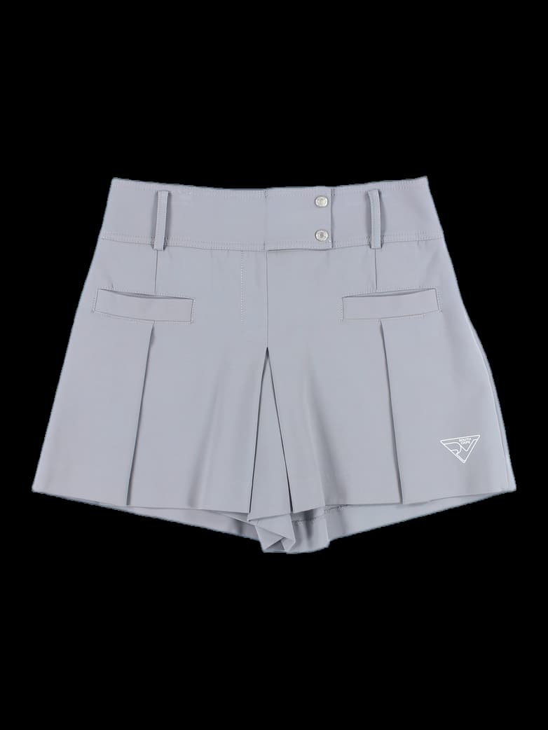 스트레치 플리츠 숏 팬츠