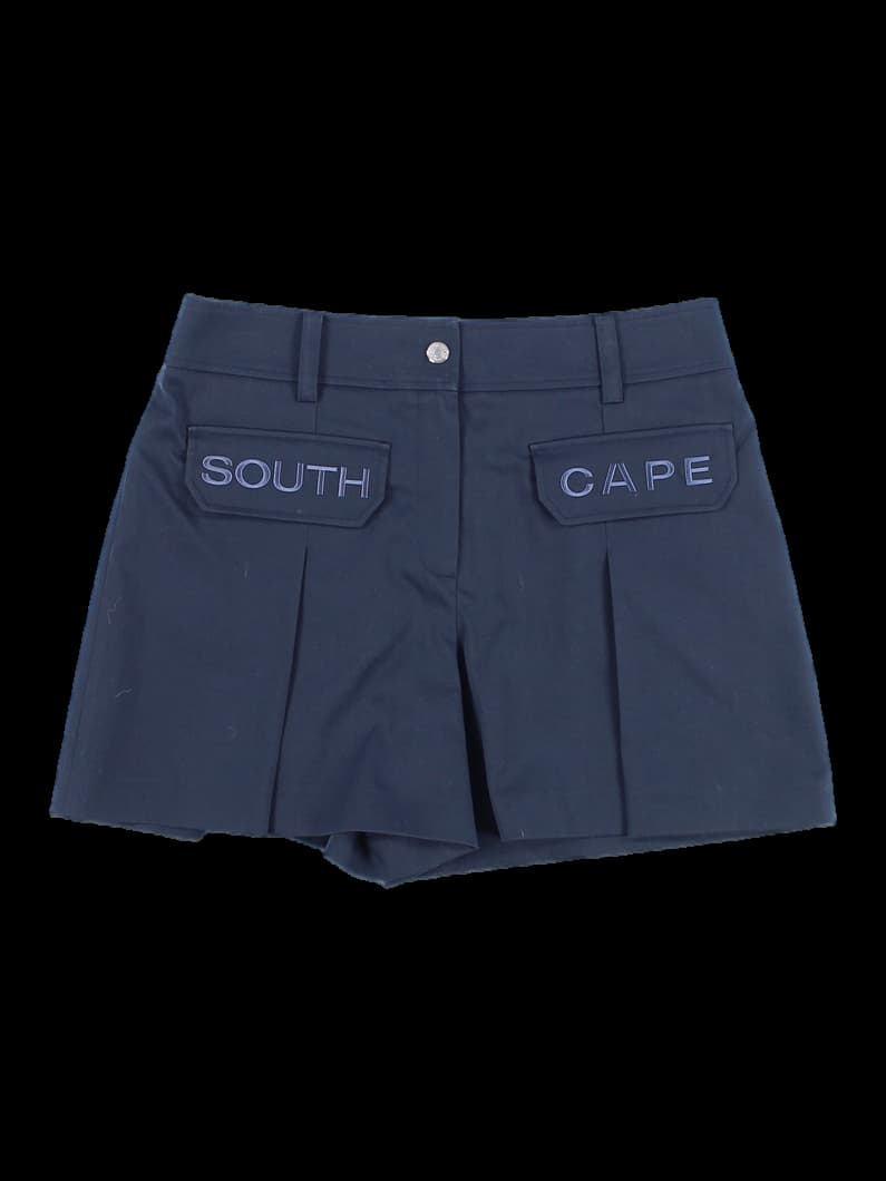 밴딩 플리츠 숏 팬츠