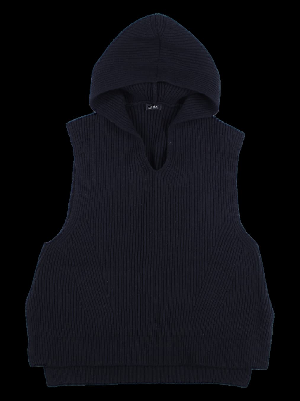 후드 니트 베스트