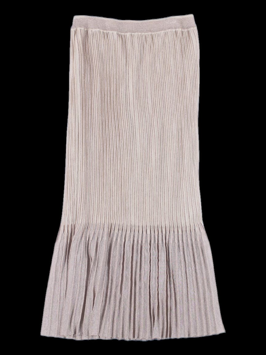 밴딩 펄 플리츠 스커트