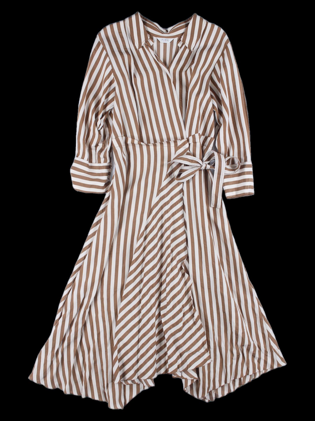 스트라이프 랩 원피스