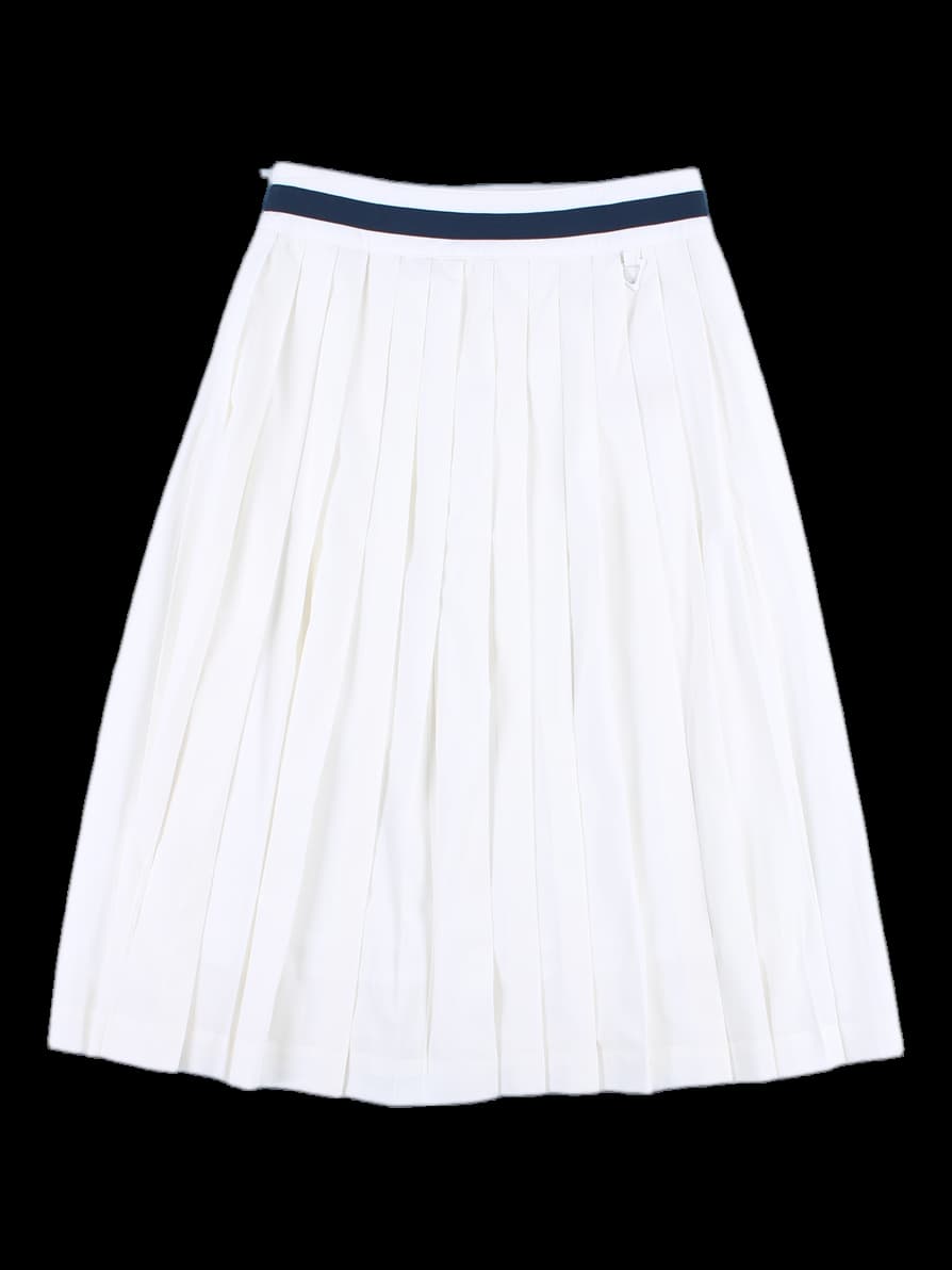 플리츠 미디 스커트