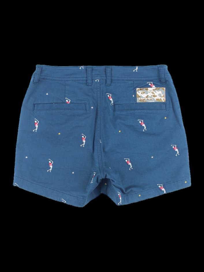 자수 프린트 반바지