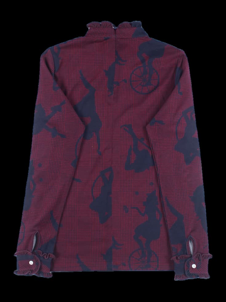 기모 프릴 긴팔 티셔츠