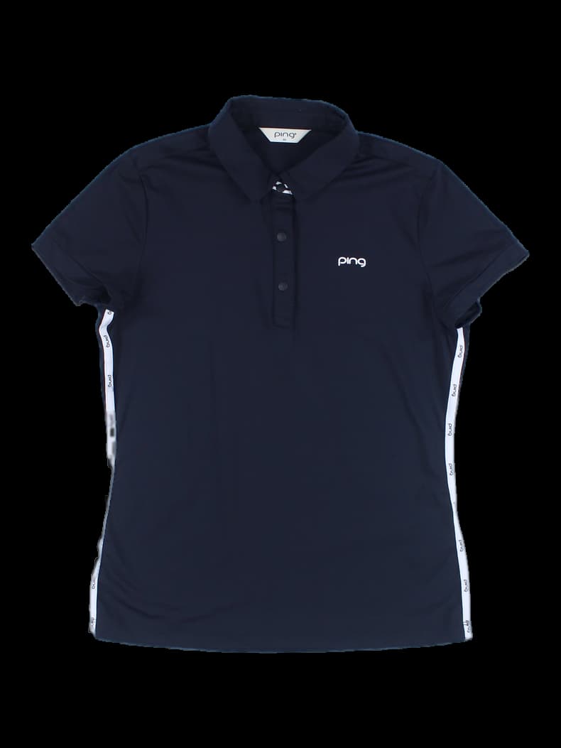 라인 포인트 반팔 카라티