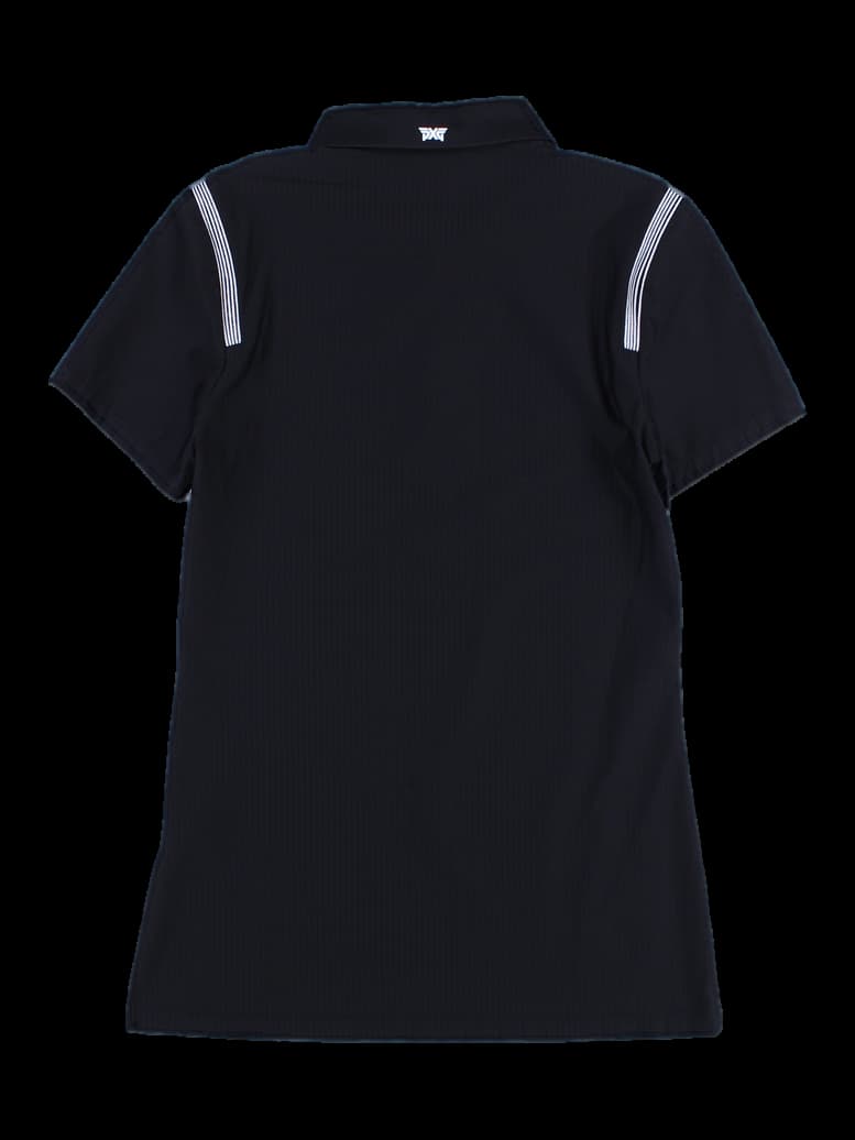 앞뒤 배색 반팔 카라 티셔츠