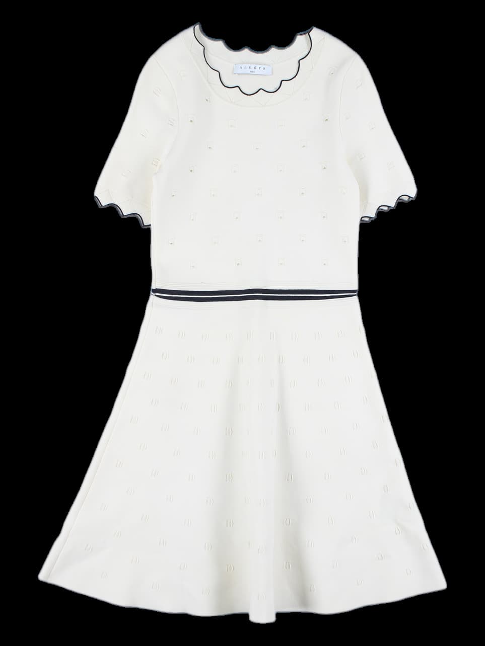 펀칭 니트 원피스