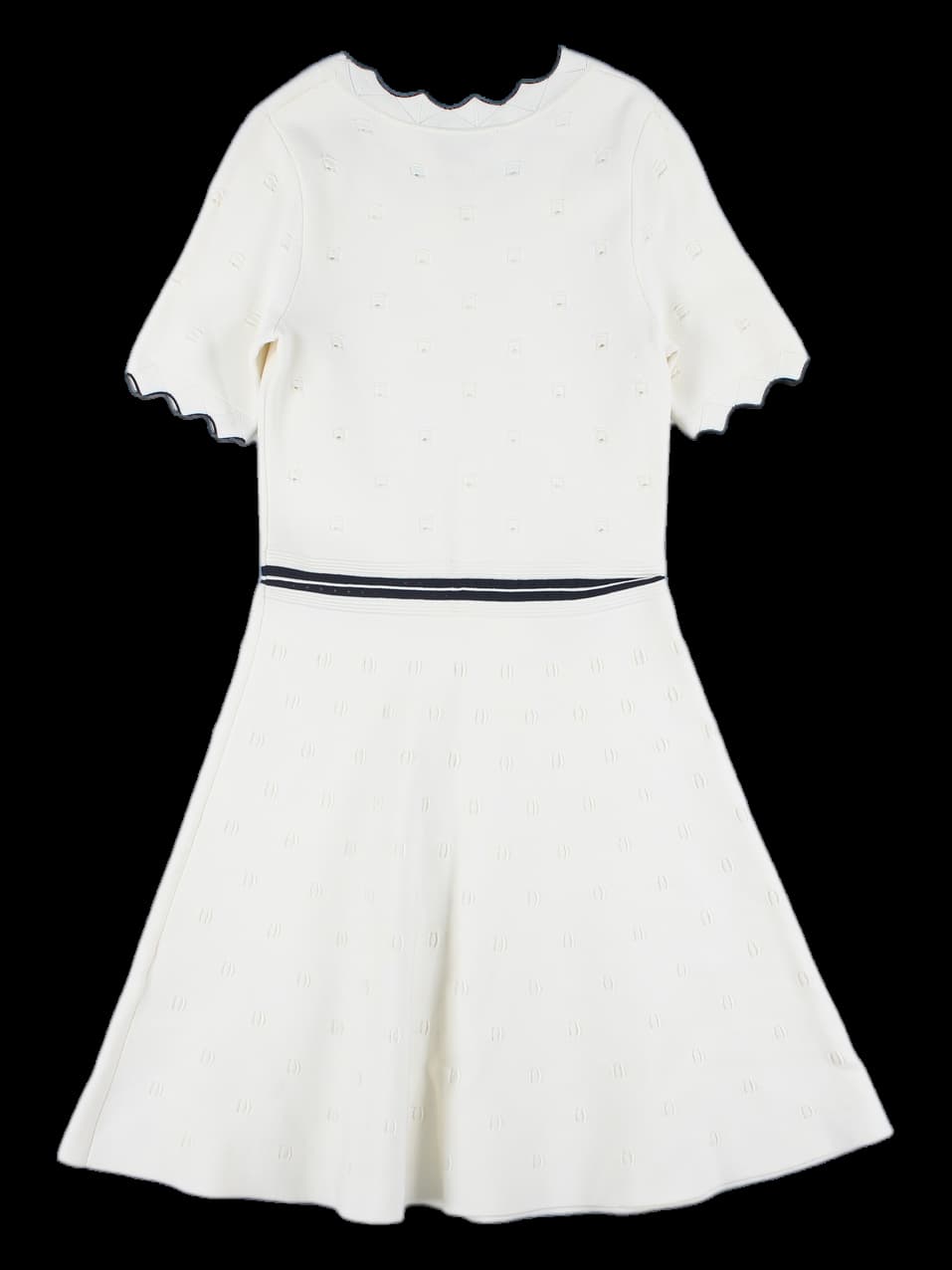 펀칭 니트 원피스