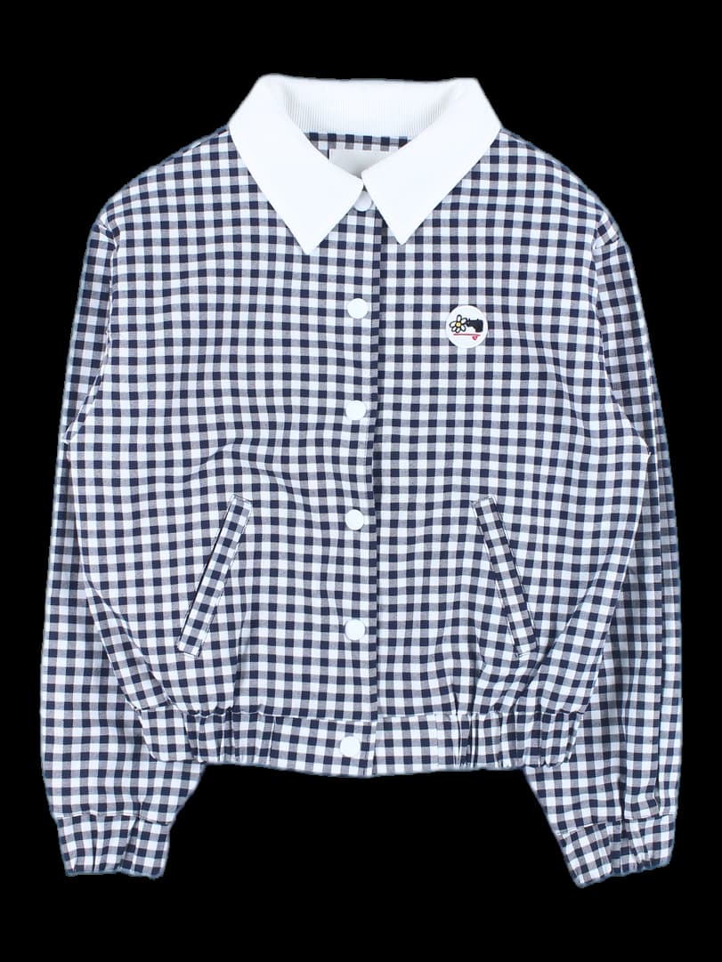 체크 카라 점퍼