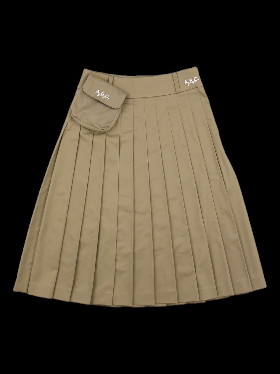 포켓 미디 스커트