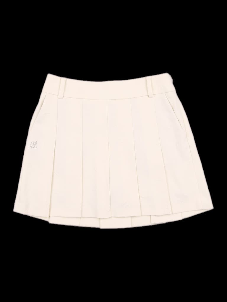 패턴 포인트 플리츠 스커트