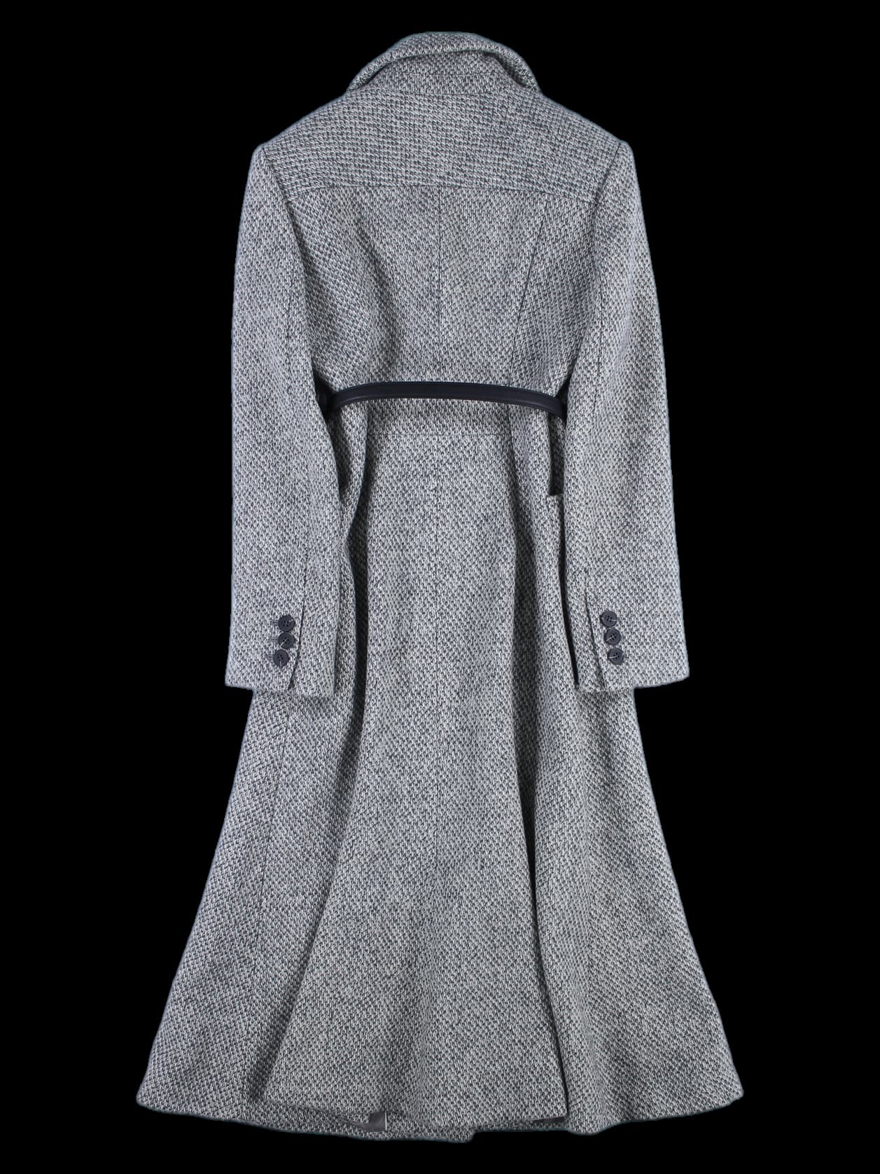 헤링본 싱글 롱 코트