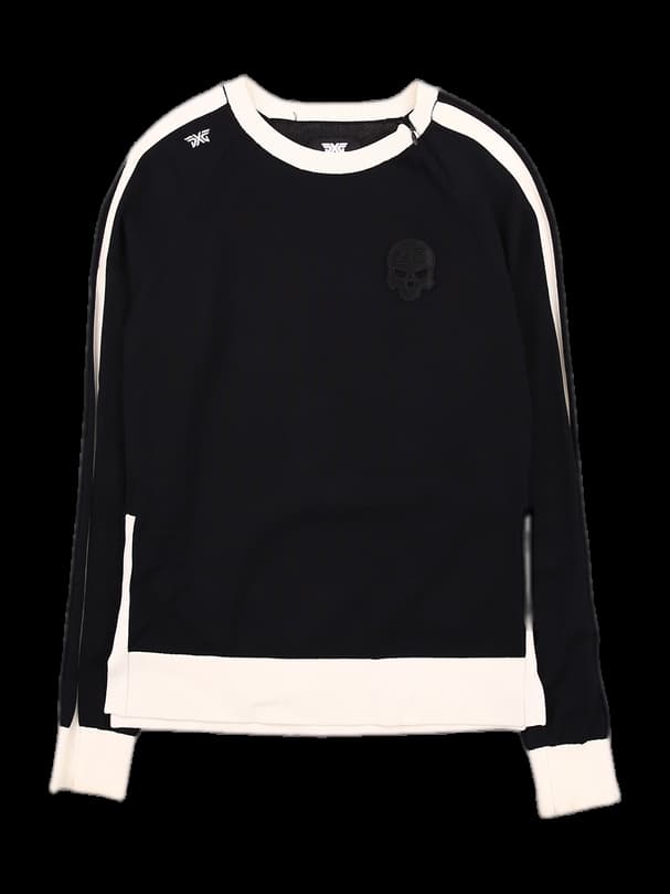 백 해골 스터드 장식 니트