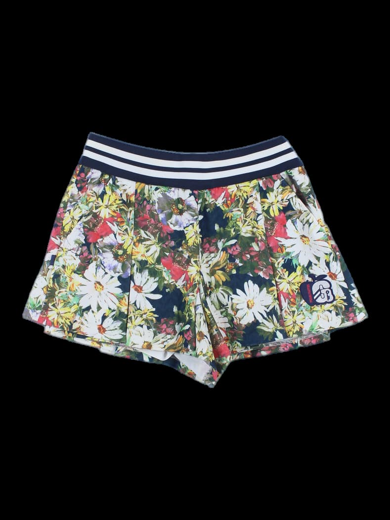 플라워 프린트 밴딩 치마 바지