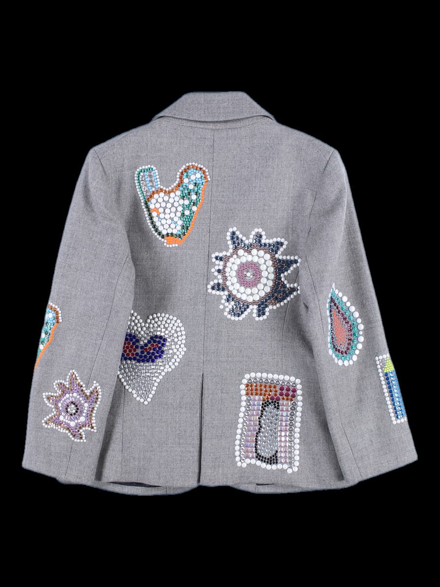 비즈 테일러드 자켓